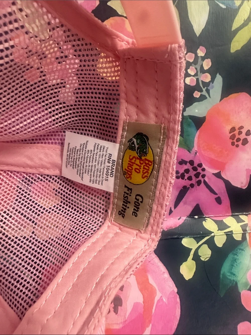 Bass Pro Shops Pink Cap with Green Logo